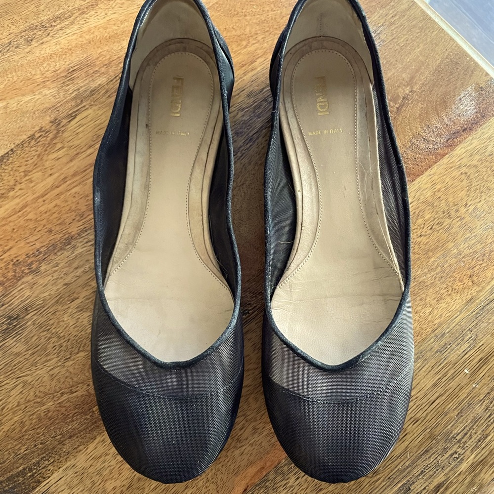 Fendi Black Ballet Flats